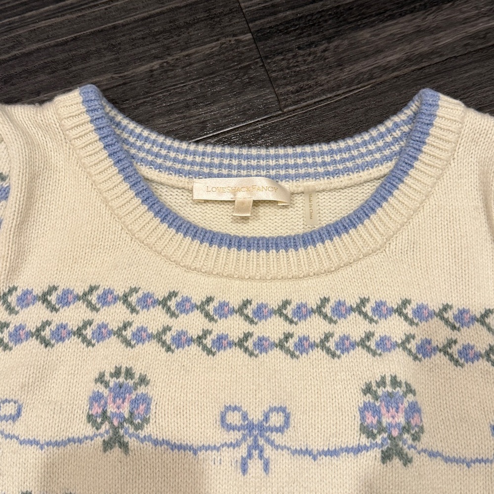 LoveShackFancy Dolana Crop Pullover Sweater - Picture 9 of 14